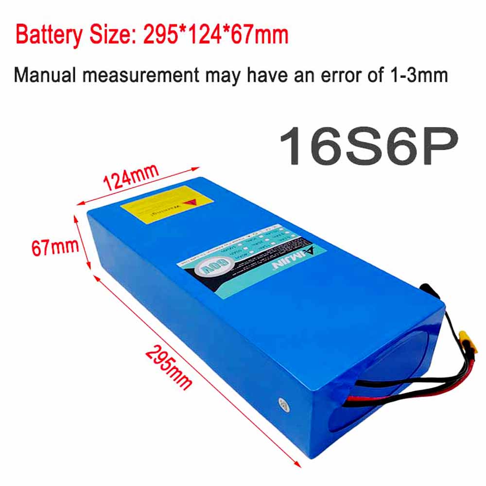 Built-in BMS 18650 16S6P 60V 3 - 60V 30Ah Electric Scooter Battery recension och pris