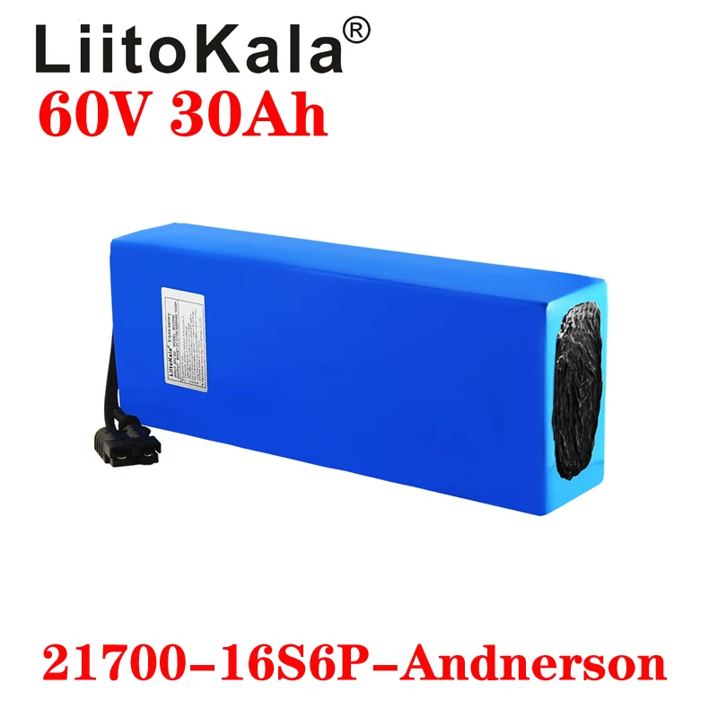 LiitoKala 60V 30ah 16S6P Elect - 60V 30Ah Electric Scooter Battery recension och pris