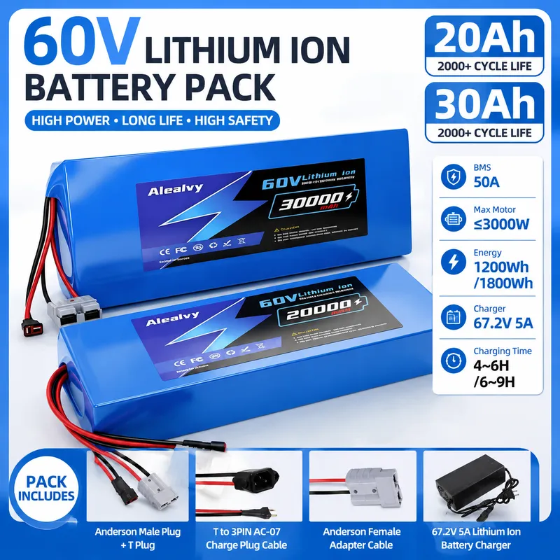 Aleaivy 60V 20AH 30AH 21700 Li - 60V 30Ah Electric Scooter Battery recension och pris